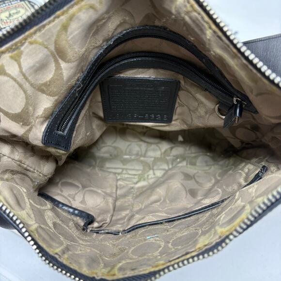 Vintage Coach Legacy Slim Duffel Smooth Leather Bag Purse 9326 Black DIY Zipper - Picture 9 of 11